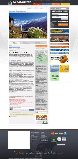 Page entière du nouveau site de La Balaguère