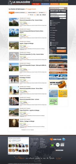 Page entière du site de La Balaguère