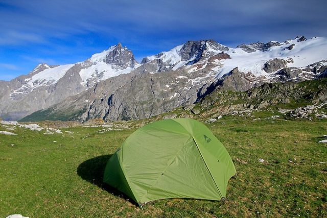 Tente MSR Hubba Hubba au lac Lérié