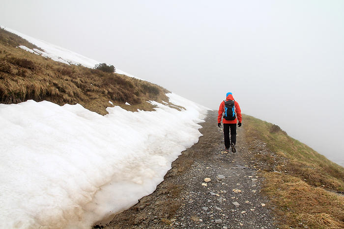 On voit pas grand chose devant nous... Randonnée au lac de Pormenaz