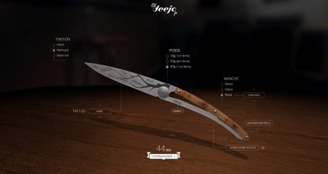 Conception du couteau Deejo Conception du couteau Deejo